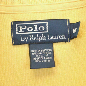 RALPH LAUREN 90s 1/4 Zip Sweatshirt Yellow | Medium