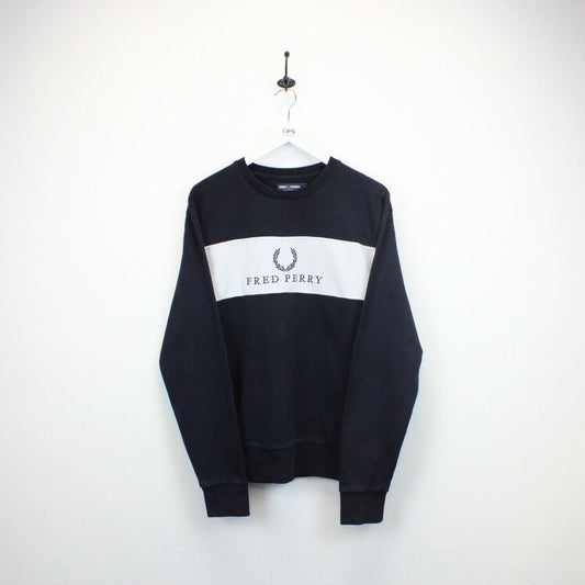 FRED PERRY Sweatshirt Navy Blue | Large