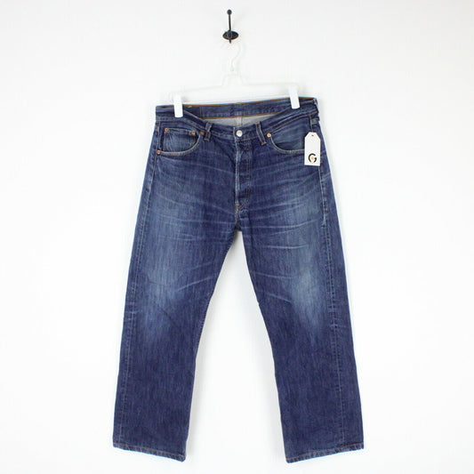 Mens LEVIS 501 Jeans Dark Blue | W34 L28