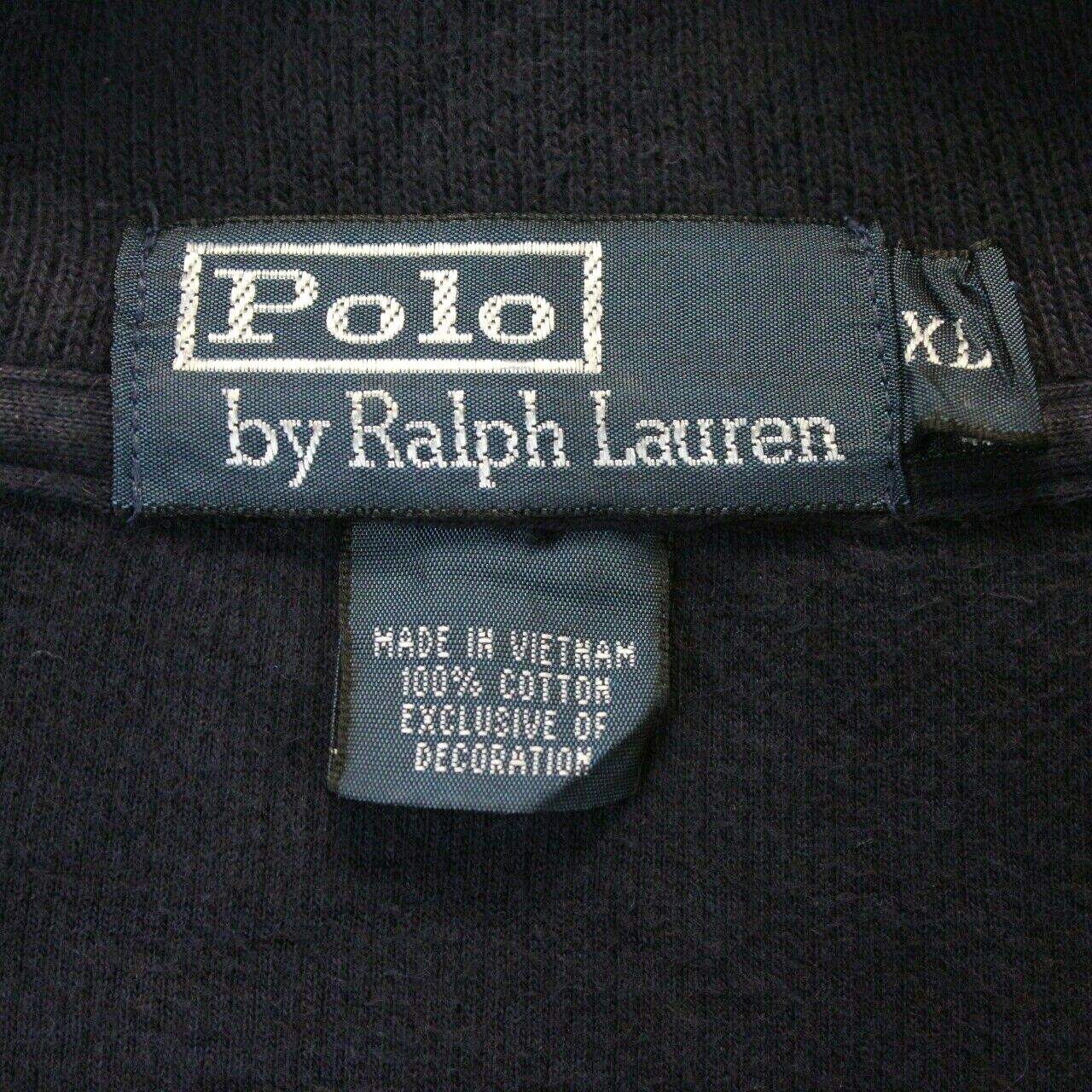 RALPH LAUREN 1/4 Zip Sweatshirt Navy Blue | XL