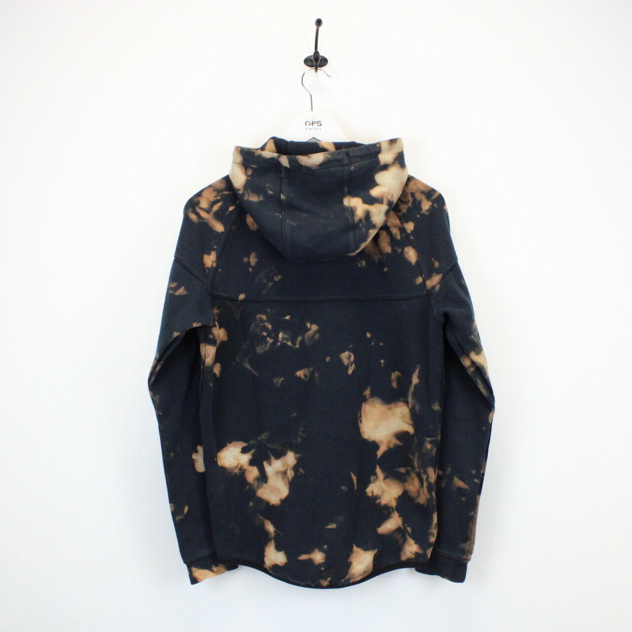 NIKE Tie Dye Hoodie Black Medium GPS Vintage