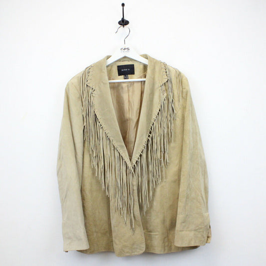 Womens 90s Suede Jacket Beige | Large