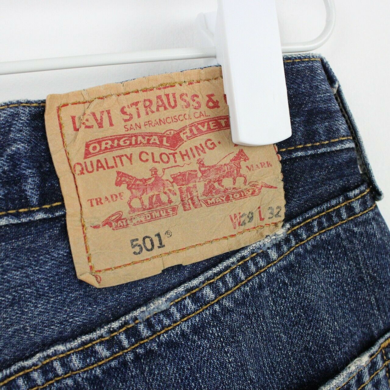 Womens LEVIS 501 Jeans Mid Blue | W29 L29