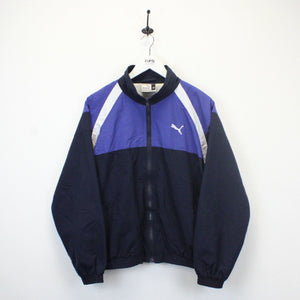 Womens PUMA Track Top Navy Blue | Large