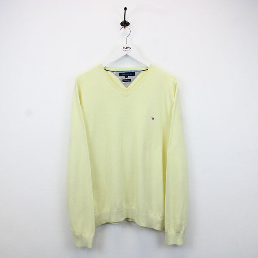 TOMMY HILFIGER Knit Sweatshirt Yellow | Large