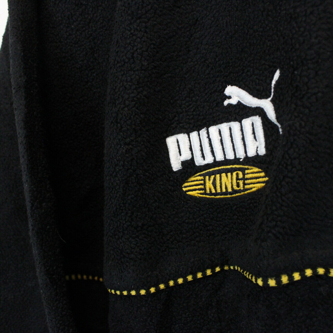 PUMA KING 90s 1 4 Zip Fleece Black Medium GPS Vintage