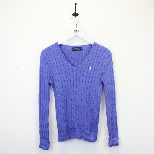 Womens RALPH LAUREN Knit Sweatshirt Blue | Small