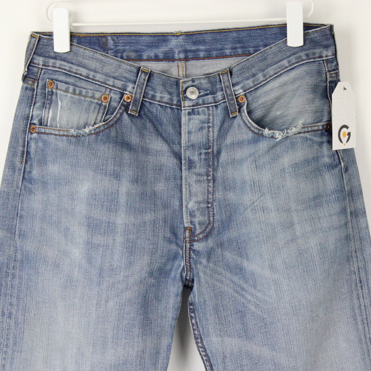 Mens LEVIS 501 Jeans Light Blue | W32 L34