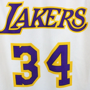 Vintage CHAMPION LA LAKERS Jersey White | Medium