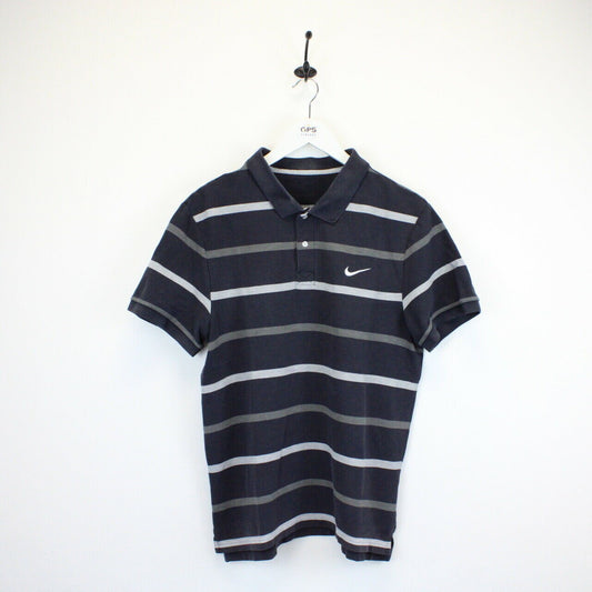 Vintage NIKE Polo Shirt Black | Small